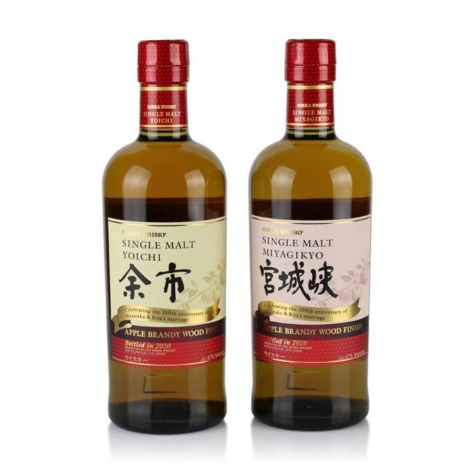 Nikka Yoichi & Miyagikyo 2020 Apple Brandy Wood Finish (2 Bottle Set)