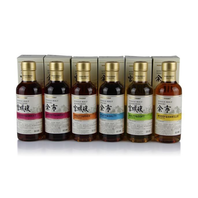 Nikka Miyagikyo & Yoichi Distillery Exclusive 180ml Set (6x180ml