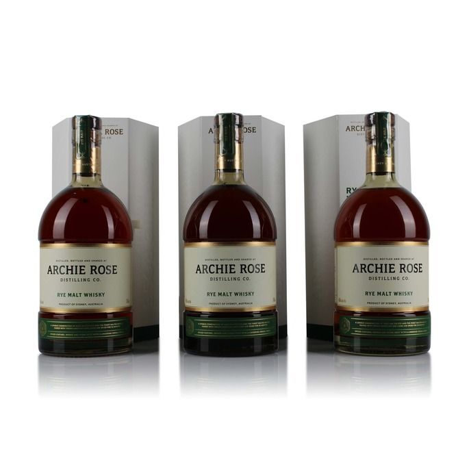 Archie Rose Rye Malt Batch 1, 2, & 3 (3x700ml Set) Auction | Australian ...