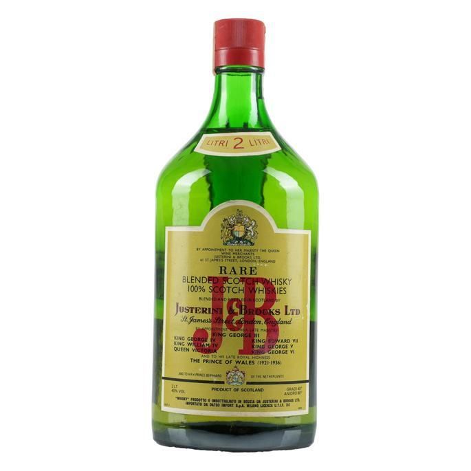 J&B Rare Blended Scotch Whisky 1980s Italian Import 2 Litre