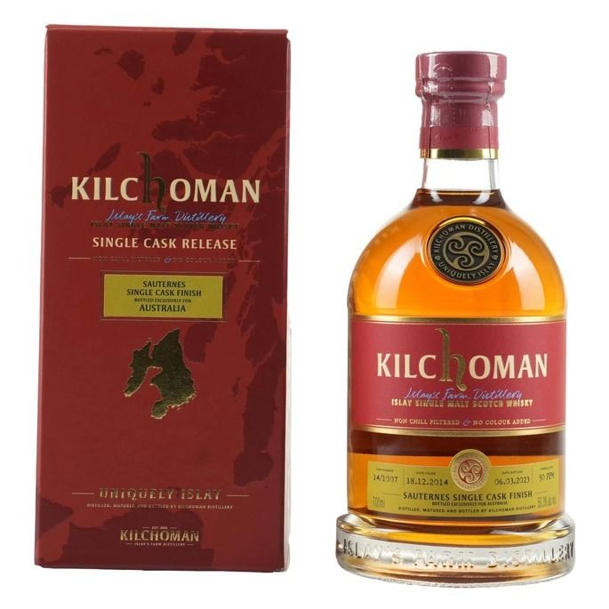 KIlchoman 2014 Single Cask 14/1007 Release Sauternes Finish bottled exclusively for Australia