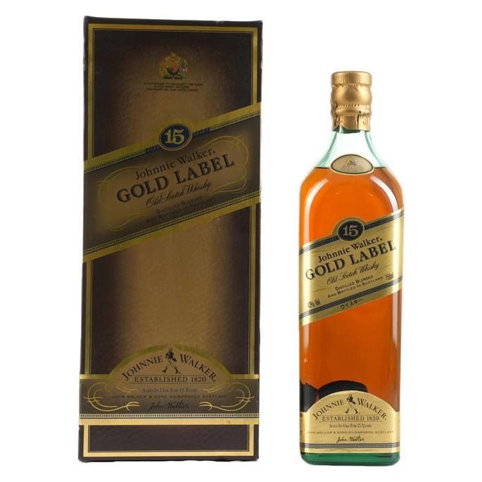 Johnnie Walker 15 Year Old Gold Label 1990s Asian Market Release