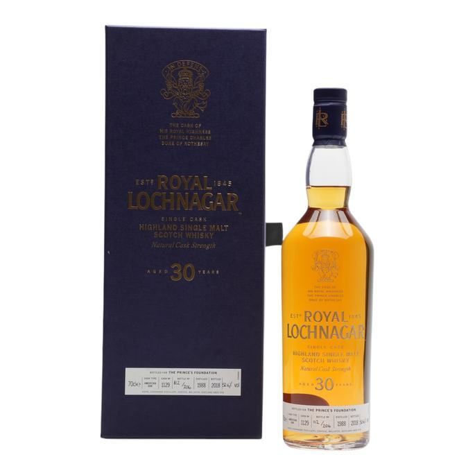 Royal Lochnagar 1988 30 Year Old HRH Prince Charles' Cask #1129