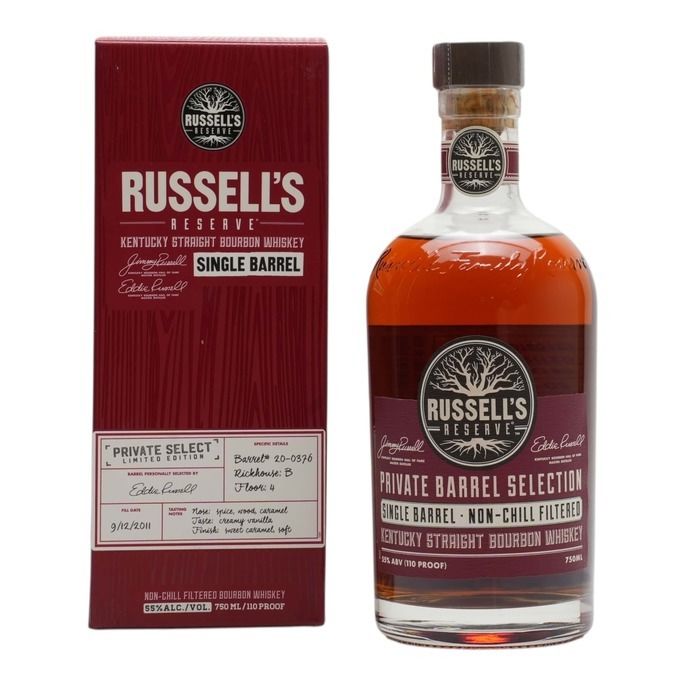 Wild Turkey Russell's Reserve Private Select Single Barrel, New Charred American Oak Cask, Cask #20-0376, 2011, 55% whisky bottle
