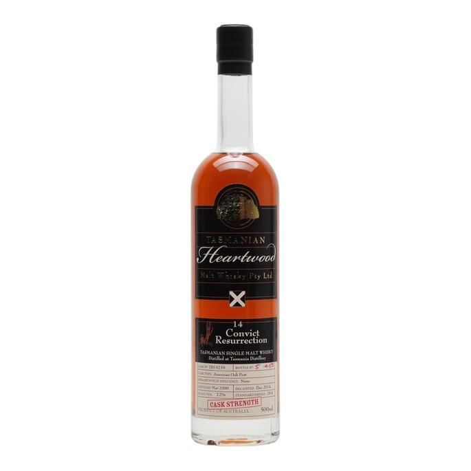 Heartwood Convict Resurrection 14 Year Old, Port Cask, Cask #HH0239, 2000, Heartwood, 72% whisky bottle