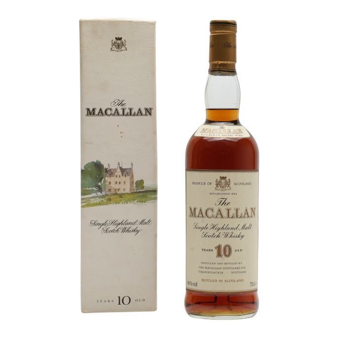 Macallan 10 Year Old Bottled 1980s 75cl / 40%, Sherry Cask, 1980, 40% whisky bottle