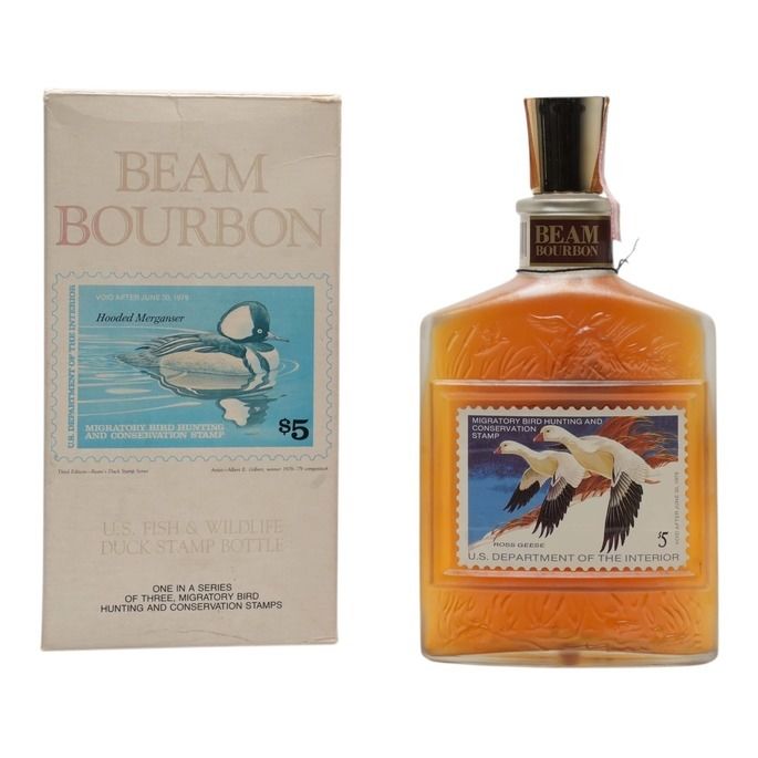 Jim Beam Duck Stamp Series Ross Geese 3rd Edition, 40% whisky bottle