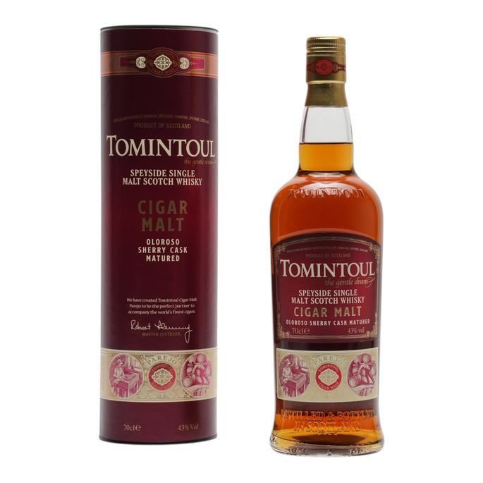Tomintoul Cigar Malt, Oloroso Sherry Cask, 43% whisky bottle