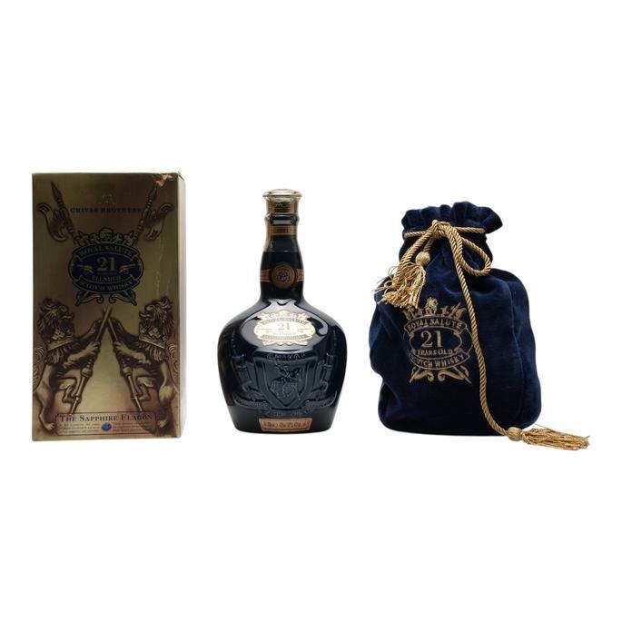 Royal Salute Sapphire Flagon Mid Autumn Festival Martin O'Neill Western Edition 21 Year Old, Oak & Sherry Cask, 40% whisky bottle