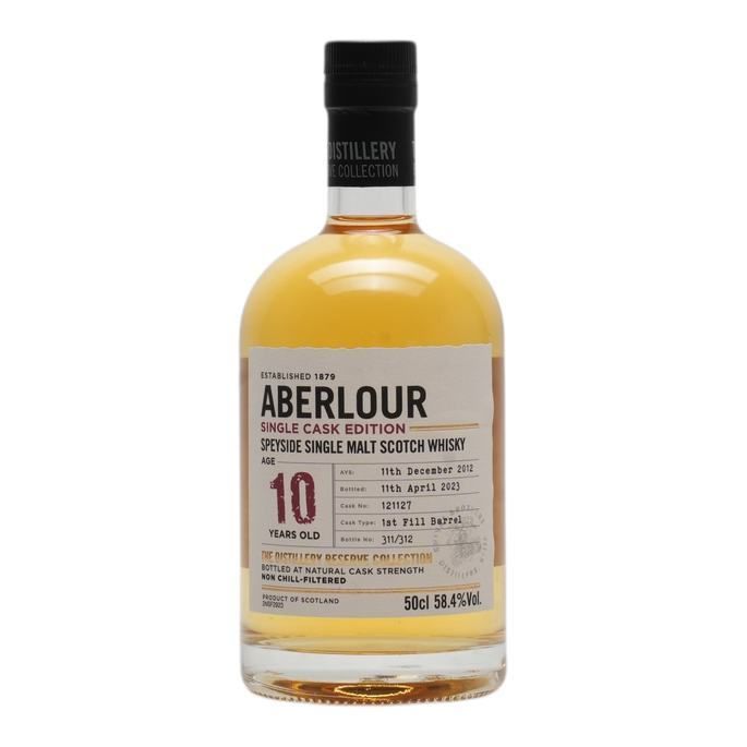 Aberlour The Distillery Reserve Collection 10 Year Old, Barrel Cask, Cask #121127, Batch No. LNT24 4, 2023, 58.4% whisky bottle