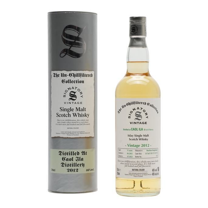Caol Ila The Un-Chillfiltered Collection 11 Year Old, Bourbon Cask, 2012, Signatory Vintage, 46% whisky bottle