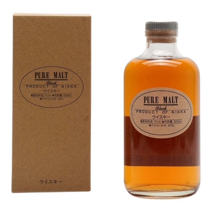 Nikka Pure Malt Black, 43% whisky bottle