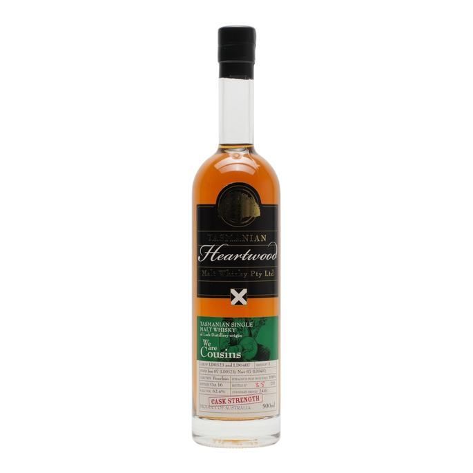 Heartwood We Are Cousins 9 Year Old, Bourbon Cask, Cask #LD323 & LD407, Batch No. 1, 2007, Heartwood, 62.4% whisky bottle