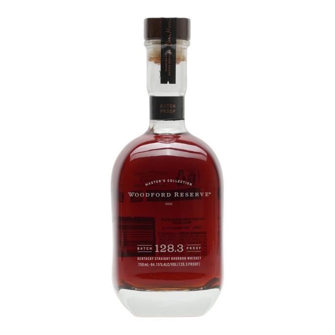 Woodford Reserve Master's Collection Batch No. Proof, Batch No. 128.3, 64.2% whisky bottle