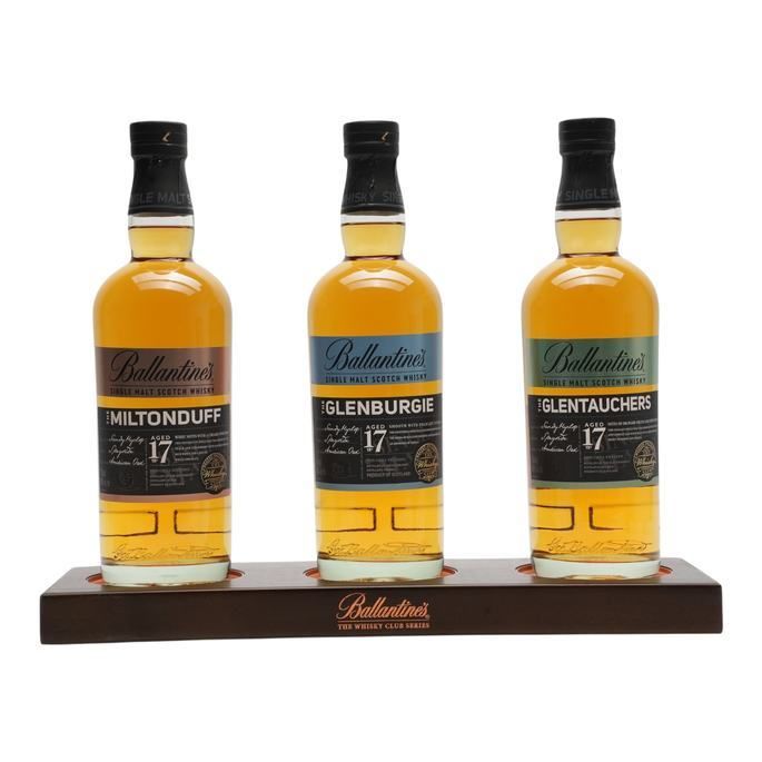 Ballantines 17 Year Old Trilogy With Plinth (Glentauchers, Miltonduff & Glenburgie) 3 x 700ml set