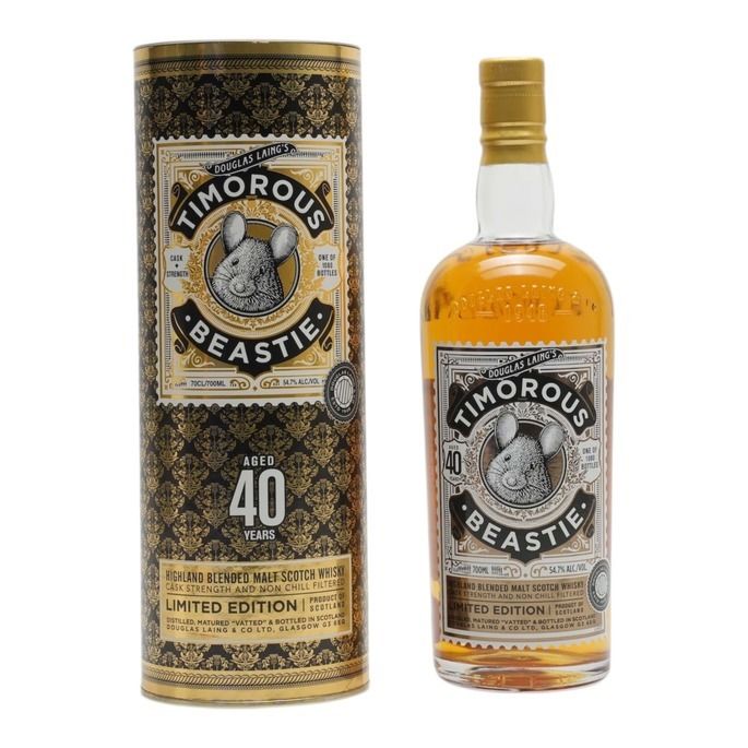 Timorous Beastie 40 Year Old, Bourbon Cask, Douglas Laing, 54.7% whisky bottle