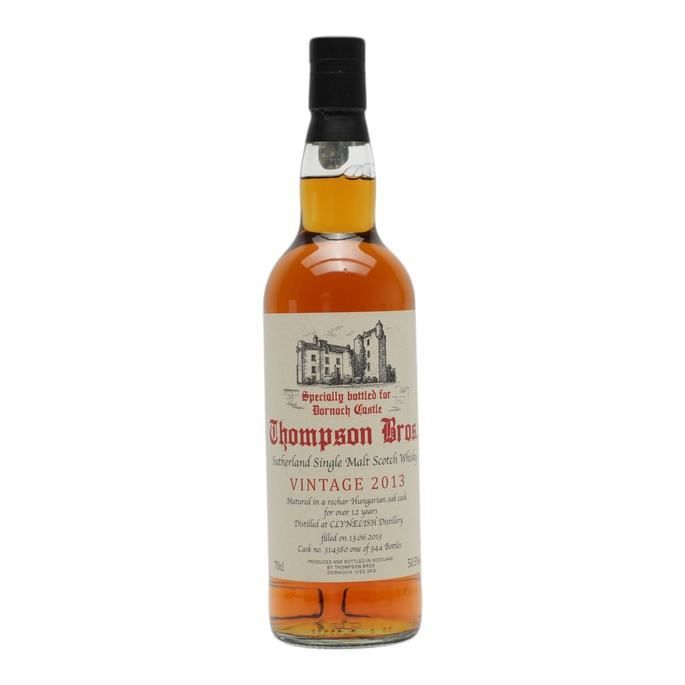 Clynelish 12 Year Old, Hungarian Oak Cask, Cask #314380, 2013, Thompson Bros, 50.5% whisky bottle