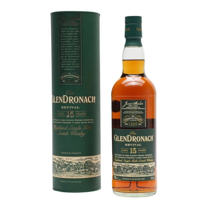 Glendronach Revival 15 Year Old, Sherry Cask, 2021, 46% whisky bottle
