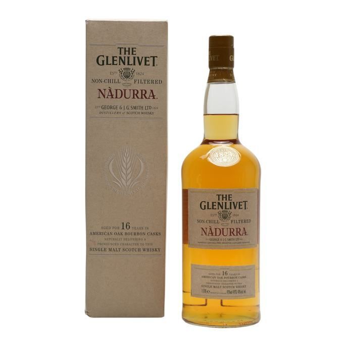 Glenlivet Nàdurra 16 Year Old Litre, American Oak Bourbon Cask, 2011, 48% whisky bottle
