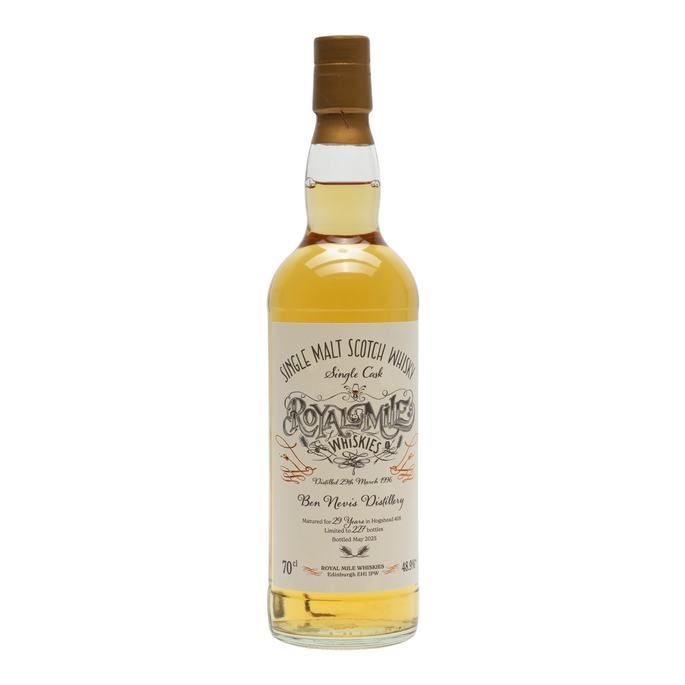 Ben Nevis 29 Year Old, Hogshead Cask, Cask #408, 1996, Royal Mile Whiskies, 48.9% whisky bottle