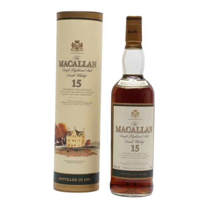 Macallan 1985 15 Year Old, Sherry Cask, 2000, 43% whisky bottle