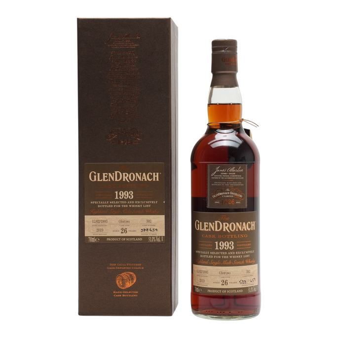 Glendronach 1993 26 Year Old Single Oloroso Cask #392 For The Whisky List