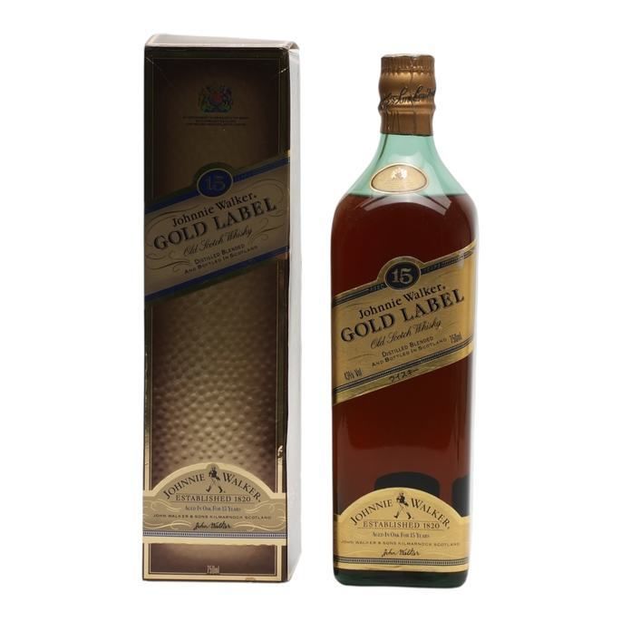 Johnnie Walker Gold Label 15 Year Old, 43% whisky bottle