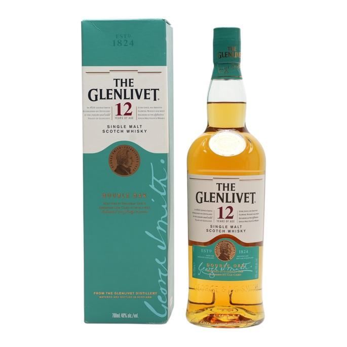 Glenlivet Double Oak 12 Year Old, European & American Oak Cask, 40%, 70cl whisky bottle