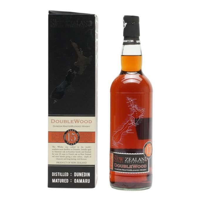 New Zealand Whisky Collection Dunedin DoubleWood 15 Year Old, American Oak & French Oak Cask, 40% whisky bottle