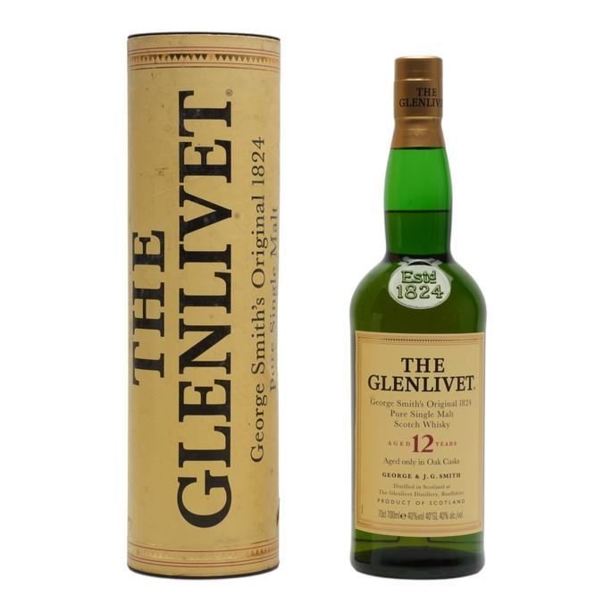 Glenlivet 12 Year Old Bottled 1990s 70cl / 40%, American & European Oak Cask, 40% whisky bottle