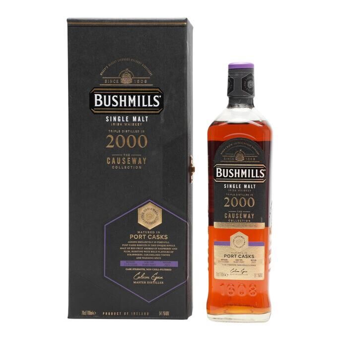 Bushmills Causeway Collection 2000 20 Year Old, Ruby Port Cask, 2021, 54.1% whisky bottle