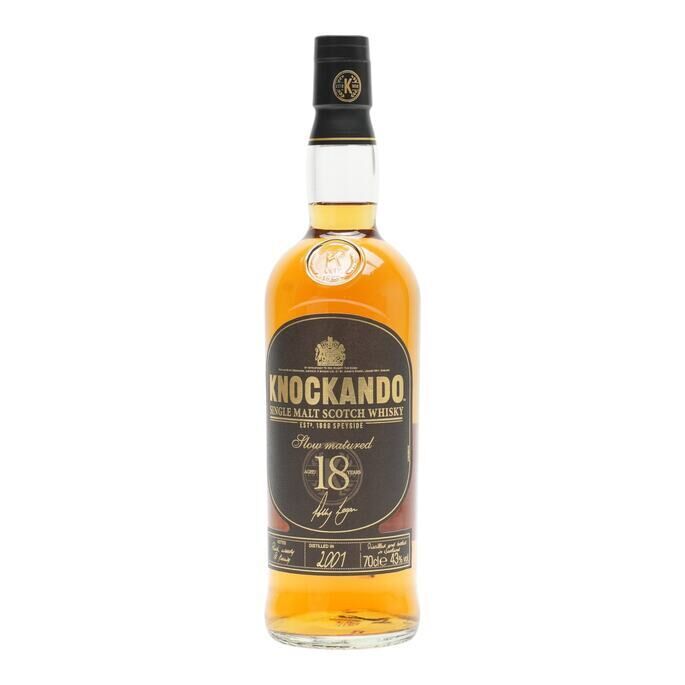 Knockando Slow Matured 18 Year Old, Sherry & Bourbon Cask, 2019, 43% whisky bottle
