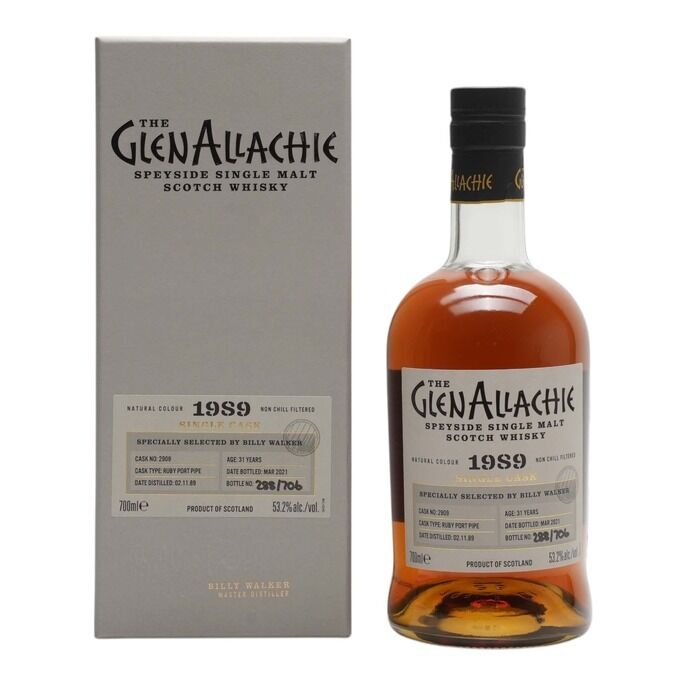 Glenallachie 31 Year Old, Port Cask, Cask #2909, 2021, 53.2% whisky bottle