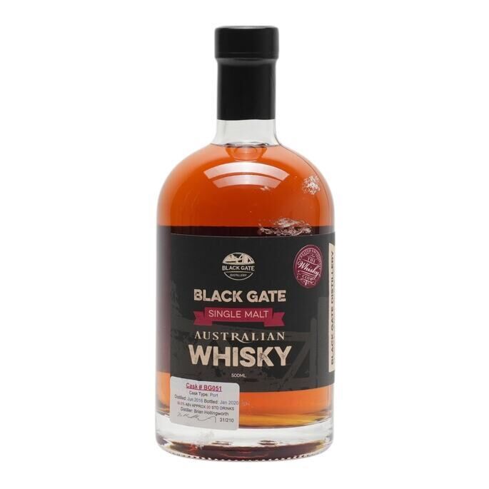 Black Gate Port Cask #4 Year Old, Cask #BG051, 2020, 50.5% whisky bottle