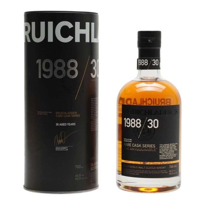 Bruichladdich Rare Cask Series The Untouchable 30 Year Old, Bourbon & Squat Hogshead Cask, 2019, 46.2% whisky bottle