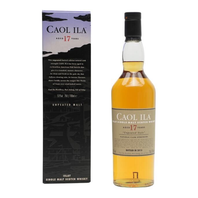 Caol Ila 17 Year Old Unpeated Special Release, Bourbon Cask, 2015, 55.9% whisky bottle