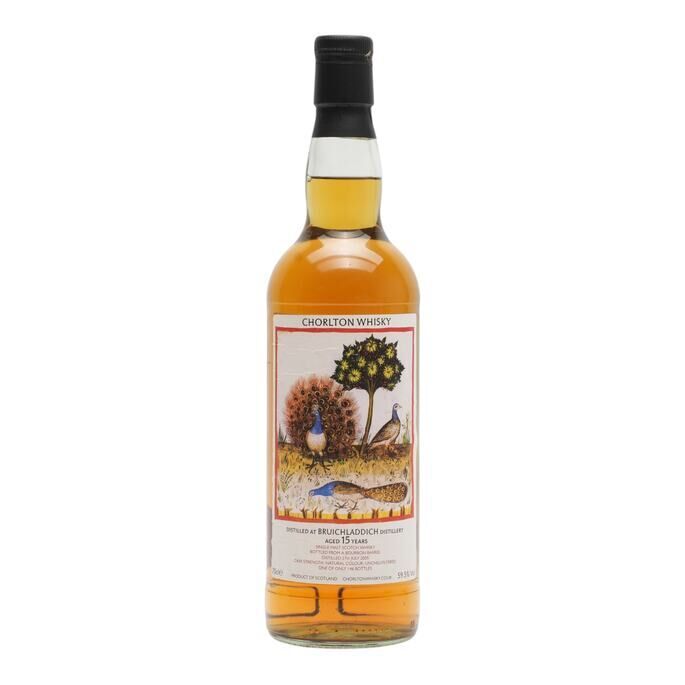 Bruichladdich 15 Year Old, Bourbon Cask, 2005, Chorlton Whisky, 59.5% whisky bottle