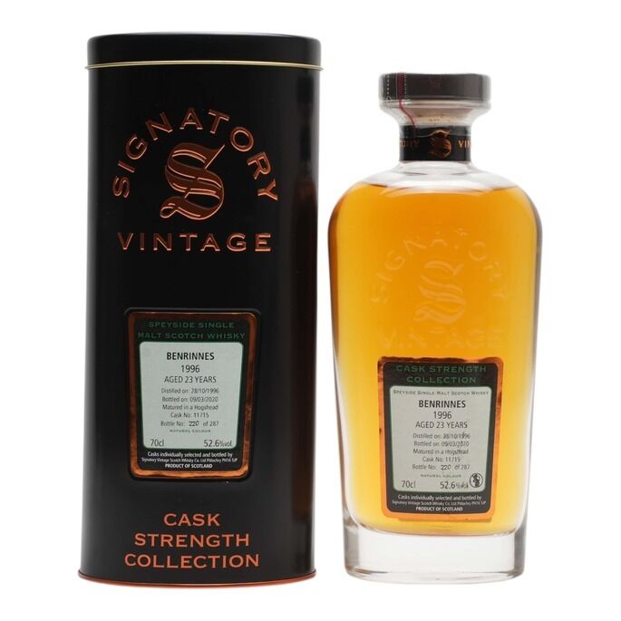 Benrinnes Cask Strength Collection 23 Year Old, Hogshead Cask, Cask #11715, 1996, Signatory Vintage, 52.6%