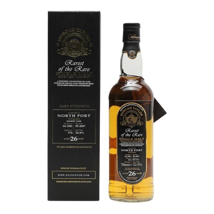 North Port Rarest of the Rare 26 Year Old, Sherry Cask, Cask #775, 1981, Duncan Taylor, 52.9% whisky bottle