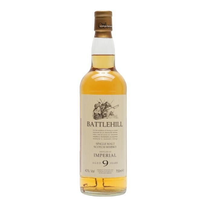 Imperial 9 Year Old Battlehill, Oak Cask, Duncan Taylor, 43% whisky bottle