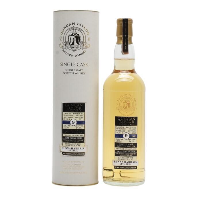 Bunnahabhain Peated 9 Year Old, Oak Cask, Cask #3814010806, 2014, Duncan Taylor, 54.1%