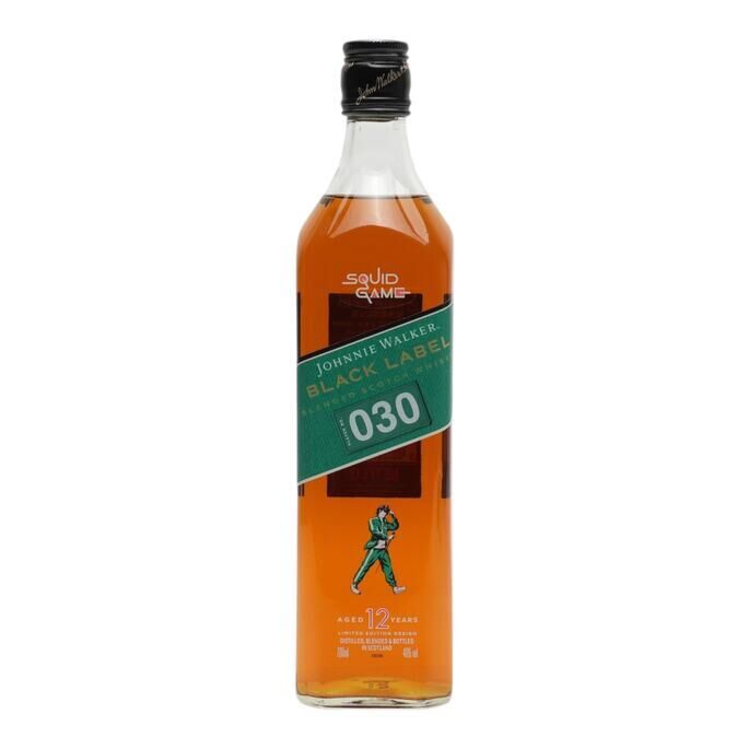 Johnnie Walker Black Label Squid Game Player 030 12 Year Old, 2024, 40% whisky bottle