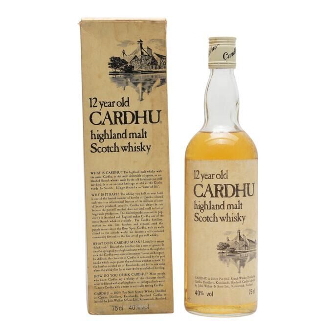 Cardhu 12 Year Old Circa 1980's 75cl, 1981, 40% whisky bottle