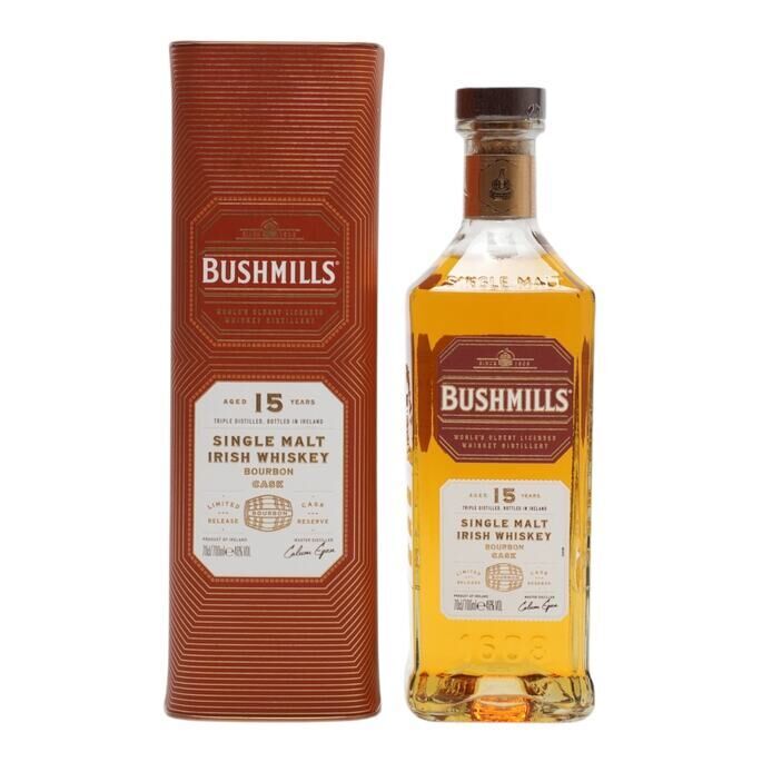 Bushmills Bourbon Cask 15 Year Old, 46% whisky bottle