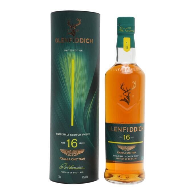 Glenfiddich Aston Martin F1 Limited Edition No. 2 16 Year Old, First-fill Bourbon, Port, Oloroso Sherry, Fino Sherry & Red Wine Cask, 2026, 43%