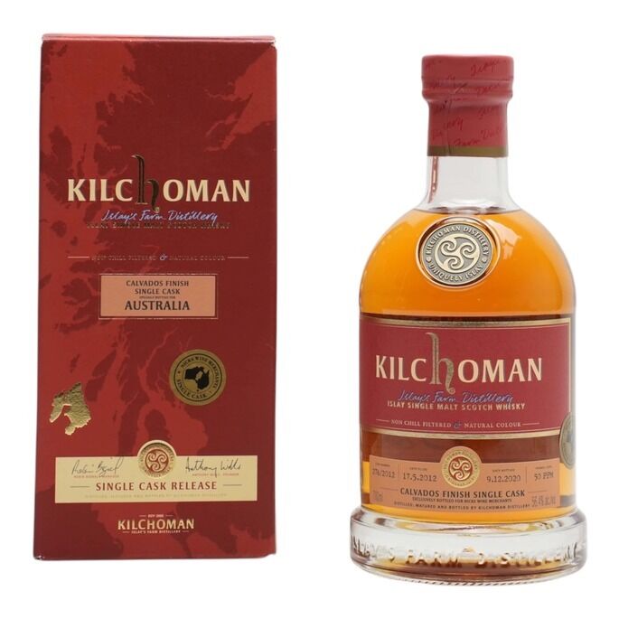 Kilchoman 2012 8 Year Old Single Calvados Finished Cask // Nicks Wine Merchants, Calvados Cask, Cask #60/241, 2020, 56.4%