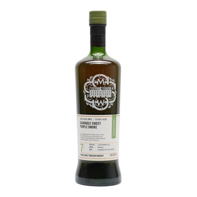 High Coast SMWS 144.1 7 Year Old, New Oak Barrel Cask, Cask #144.1, 2012, Scotch Malt Whisky Society, 60.6% whisky bottle