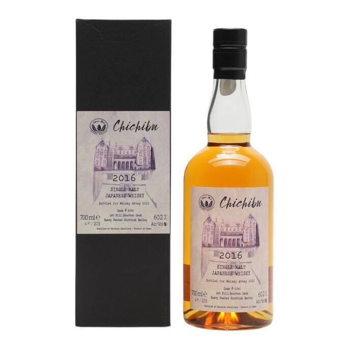 Chichibu Bottled for Whisky Abbey 6 Year Old, Bourbon Cask, Cask #6240, 2016, Whisky Abbey, 60.2% whisky bottle