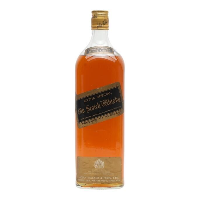 Johnnie Walker Black Label Extra Special Old Scotch Whisky 1.125-Litre 12 Year Old, Oak Cask, 1977, 40% whisky bottle
