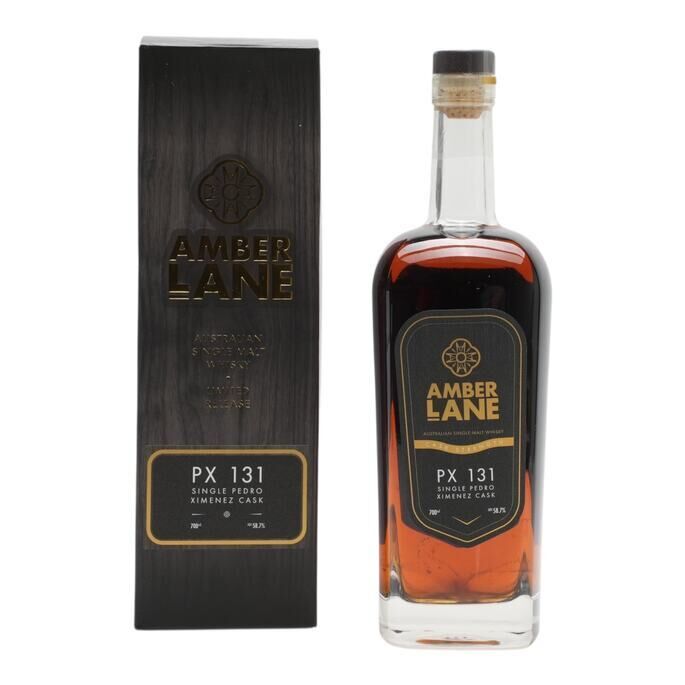 Amber Lane PX 131 5 Year Old, Pedro Ximenez Sherry Cask, Cask #131, 2024, 58.7% whisky bottle